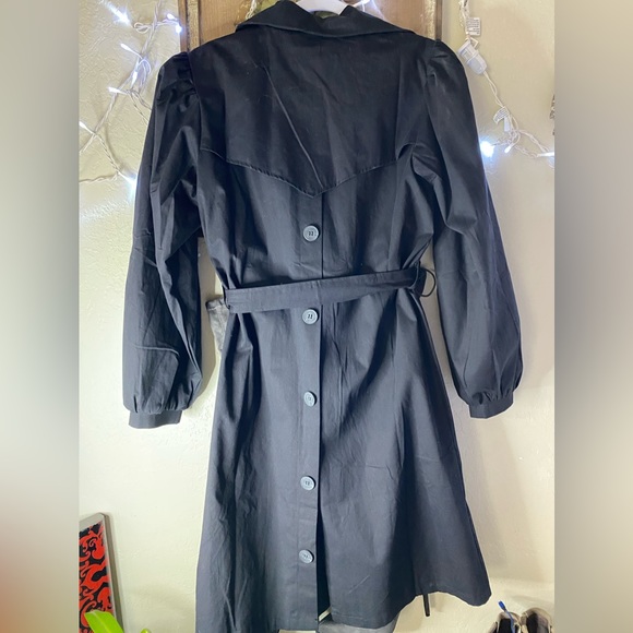 POL Gorgeous Black Long Trenchcoat - Picture 12 of 16